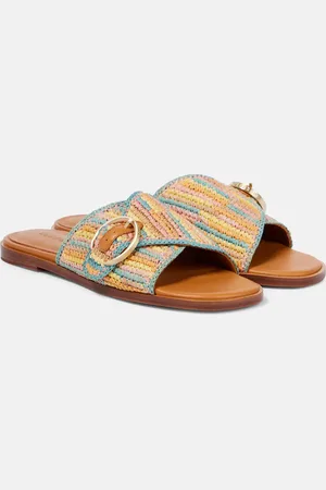 Robert Clergerie Irme raffia slides