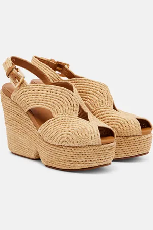 Robert Clergerie Dolce raffia platform sandals