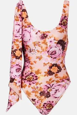 Chloé ChloÃ© Floral knot-detail swimsuit