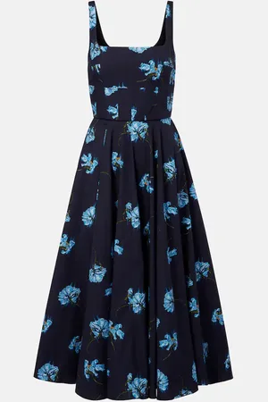 EMILIA WICKSTEAD Floral cotton midi dress