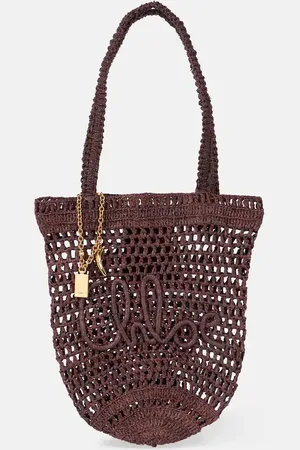 Chloé ChloÃ© Summer Banana Small raffia tote bag