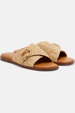 Robert Clergerie Irme raffia slides