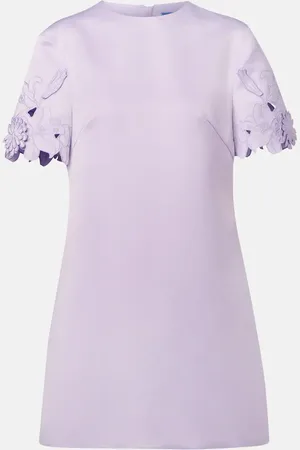 LEO LIN Aurie floral-appliquÃ© minidress