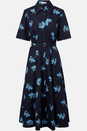 EMILIA WICKSTEAD Floral cotton shirt dress