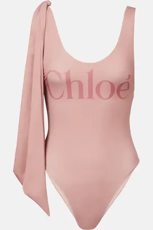 Chloé ChloÃ© Knotted logo swimsuit