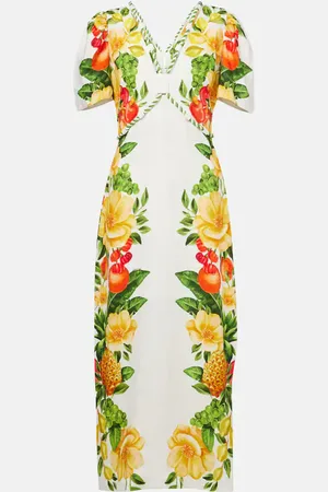 Farm Rio Floral linen maxi dress