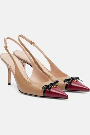 VALENTINO GARAVANI Bepointy 80 leather slingback pumps