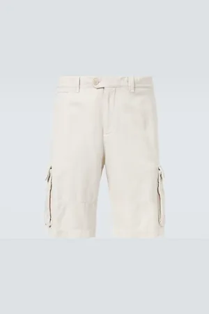 Brunello Cucinelli Cotton and linen gabardine cargo shorts