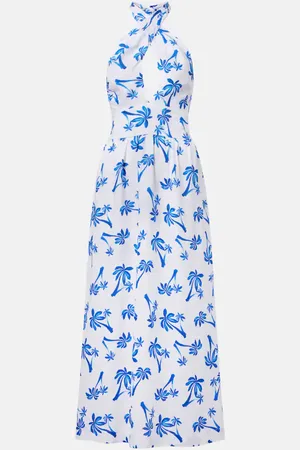 Heidi Klein Palm Beach printed linen maxi dress