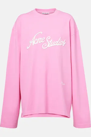 Acne Studios Logo embroidered cotton jersey T-shirt