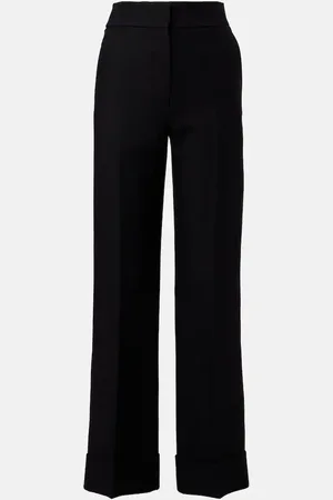 VALENTINO Wool and silk wide-leg pants