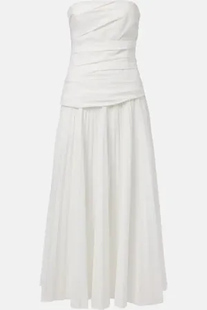 Simkhai Arie strapless cotton-blend midi dress