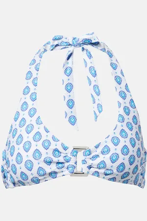 Heidi Klein La Croissette printed bikini top