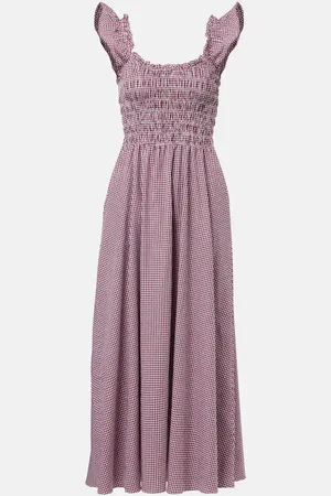 FAITHFULL THE BRAND Eudora shirred cotton-blend maxi dress