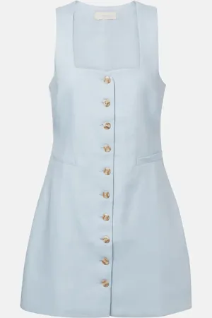 FAITHFULL THE BRAND Jaques linen minidress