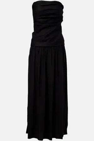 FAITHFULL THE BRAND Hedy strapless linen maxi dress