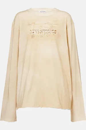 Acne Studios Logo distressed cotton jersey T-shirt