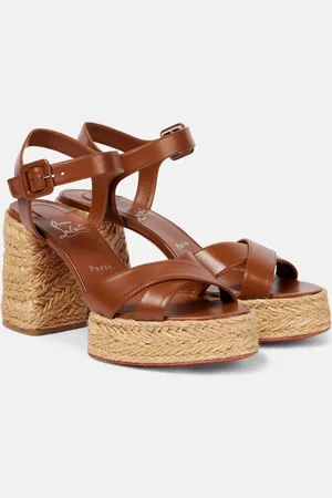 Christian Louboutin Calakala 85 leather espadrille sandals