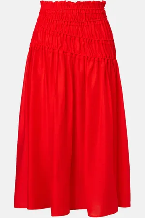 Tory Burch Smocked midi skirt