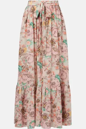Chloé ChloÃ© Gathered silk crÃªpe de chine maxi skirt