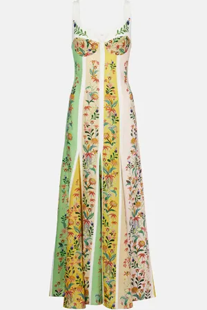 Farm Rio Floral linen-blend maxi dress