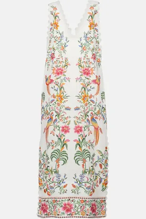 Farm Rio Printed linen maxi dress