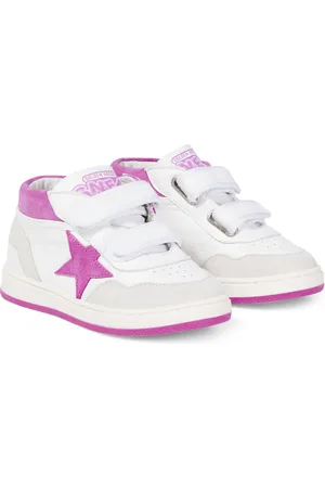 Golden Goose June suede and leather high-top sneakers