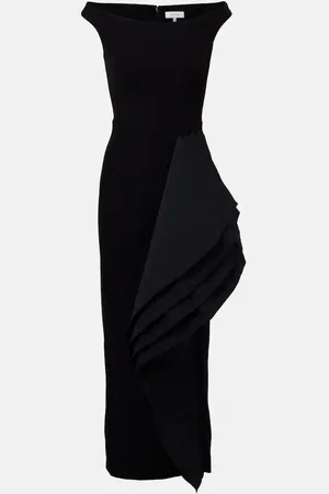 Safiyaa Bree draped midi dress