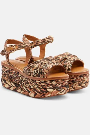 Robert Clergerie Arty raffia platform sandals