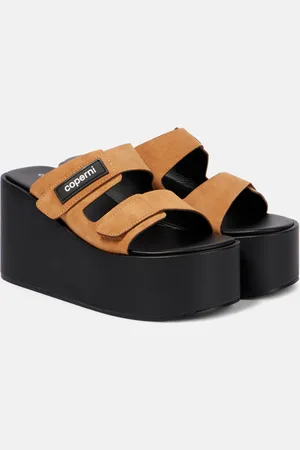 COPERNI Logo suede wedge mules