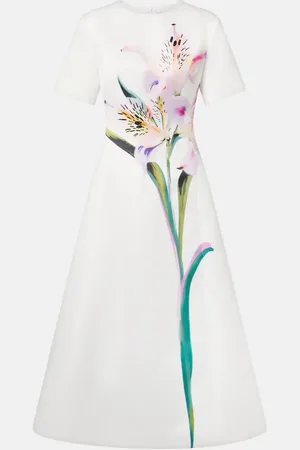 LEO LIN Caroline floral midi dress