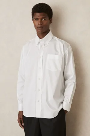 Reiss Kris Cotton Oversized Long-Sleeve Shirt XS