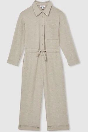 Reiss Oatmeal Rita 13-14 yrs Jersey Mélange Drawstring Boilersuit 158164cm