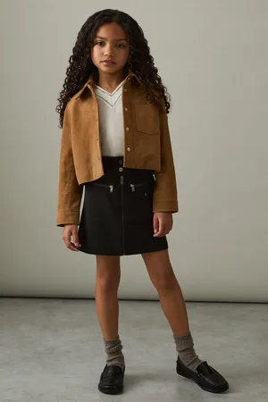 Reiss Poppie 4-9 yrs Piqué Zip-Detail Mini Skirt 7