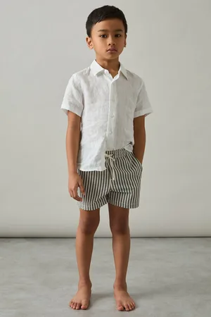 Reiss Bay 3-9 yrs Seersucker Striped Swim Shorts 7-8 Yrs