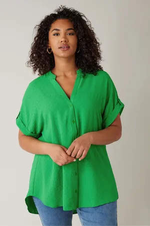 Evans Yoke Button Thru Grown On Sleeve Blouse AU 22-24