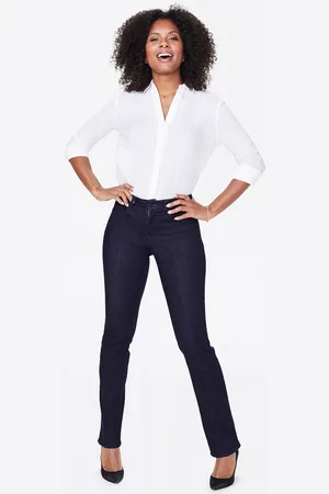 NYDJ Womens Marilyn Straight Leg Jeans