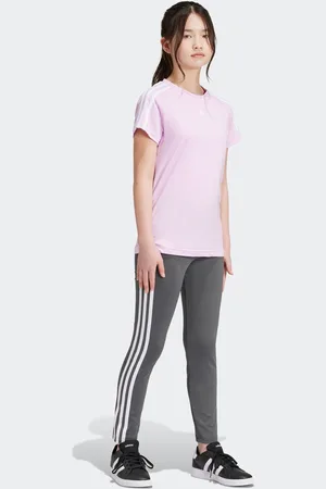 adidas Girls Sportswear Essentials Aeroready 3-Stripes High Waisted Leggings