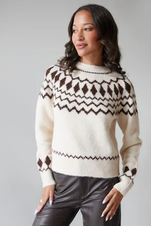 Threadbare Womens Fairisle Chunky Knitted Jumper