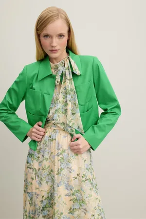 LK Bennett Womens Charlotte 100% Cotton Sateen Jacket