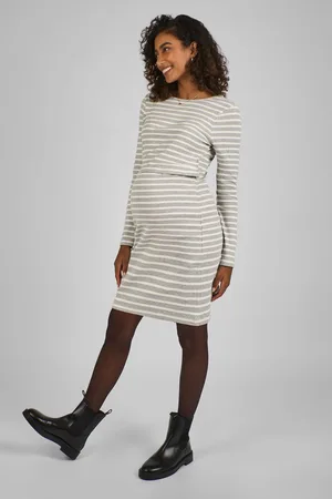 JoJo Maman Bébé Ribbed Mini Maternity & Nursing Dress M