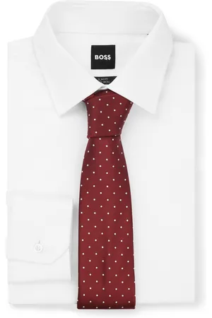 HUGO BOSS Mens Jacquard Pattern Tie in a Silk Blend
