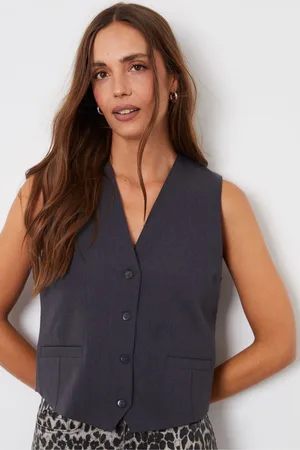 Threadbare Grey Tailored Waistcoat AU 10