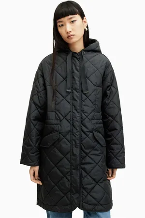 AllSaints AllSaints Black Rina Liner Coat L