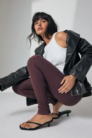 Next Womens Berry Jersey Denim Leggings