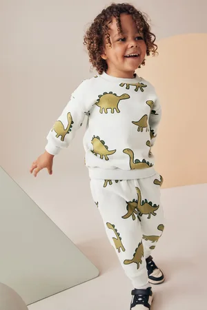 Next Boys Mineral Dinosaurs All-Over Print Character 100% Cotton Sweatshirt and Joggers Set (3mths-7yrs)