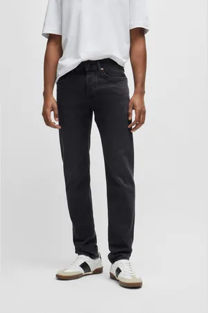 HUGO BOSS Mens Wash Regular Fit Taper Comfort Stretch Denim Jeans