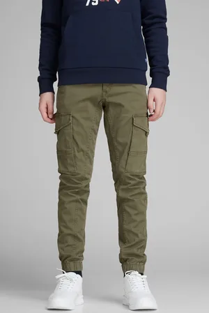 JACK & JONES Green Cuffed Cargo Trousers 9 Years (134cm)
