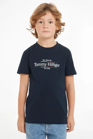 Tommy Hilfiger Boys Regular Fit Icon Print 100% Cotton T-Shirt