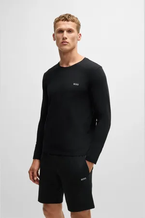 HUGO BOSS Black Stretch Cotton Long Sleeve T-Shirt S